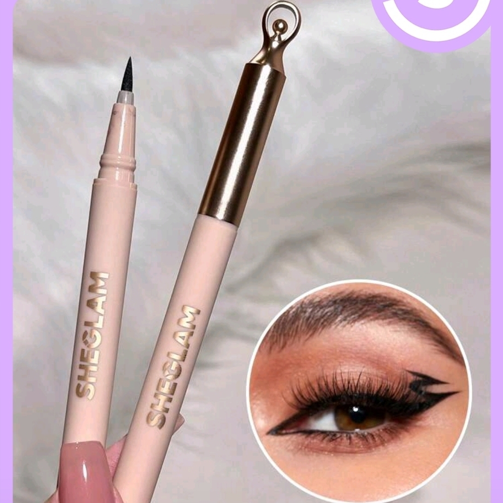 SHEGLAM So Rich Waterproof Liquid Eyeliner Highly Pigmented Black Matte Eyeliner